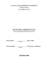 Referāts 'Kūstošie drošinātāji', 1.