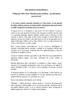 Konspekts 'Volfganga Velša raksts "Estētika ārpus estētikas - par disciplīnas jaunu formu"', 1.