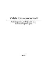 Referāts 'Valsts loma ekonomikā', 1.