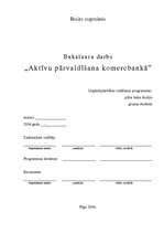 Diplomdarbs 'Aktīvu pārvaldīšana komercbankā', 1.
