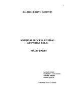 Konspekts 'Kriminālprocess. Vispārīgā daļa', 1.