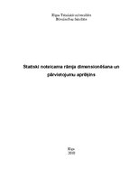 Paraugs 'Statiski noteicama rāmja dimensionēšana un pārvietojumu aprēķins', 1.