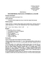 Konspekts 'Mangāna noteikšana augsnē', 1.