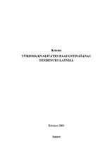 Referāts 'Tūrisma kvalitātes paaugstināšanas tendences Latvijā', 1.