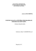 Referāts 'Sventes pagasta attīstības programma Eiropas Savienības integrācijas ietvaros', 1.