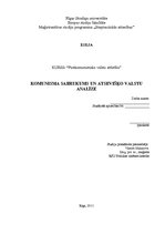 Eseja 'Komunisma sabrukums un atsevišķu valstu analīze', 1.