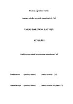 Referāts 'Valsts varas dalīšana Latvijā', 1.