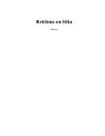 Referāts 'Reklāma un ētika', 1.
