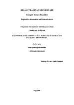 Konspekts 'Ekonomikas starptautiskie aspekti. Integrācija pasaules ekonomikā', 1.