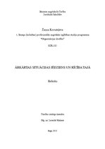 Konspekts 'Ārkārtas situācija un rīcība tajā', 1.