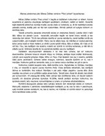 Eseja 'Pārdomas pēc Māras Zālītes romāna "Pieci pirkst" izlasīšanas', 1.