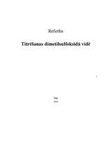 Eseja 'Titrēšana dimetilsulfoksīdā vidē', 1.