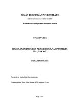 Diplomdarbs 'Ražošanas procesa pilnveidošanas projekts SIA "Saka 6"', 1.