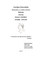 Referāts 'Senatnes vislielākais domātājs - Aristotelis', 1.