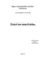 Referāts 'Esteri un smaržvielas', 1.