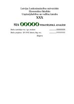 Diplomdarbs 'SIA "O" stratēģiskā analīze', 1.