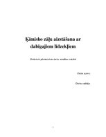 Referāts 'Ķīmisko zāļu aizstāšana ar dabīgajiem līdzekļiem', 1.