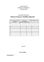 Referāts 'Kompānijas "Marks & Spencer" darbības pilnveide', 1.