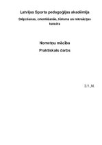 Konspekts 'Nometņu mācība - nometnes plāns', 1.