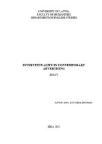 Eseja 'Intertextuality in Contemporary Advertising', 1.