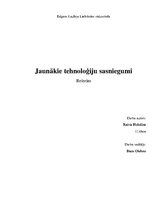 Referāts 'Jaunākie tehnoloģiju sasniegumi', 1.