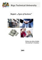 Konspekts 'Types of Business', 1.