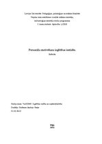 Referāts 'Personāla motivēšana izglītības iestādē', 1.