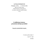 Prakses atskaite 'Integrētās rotaļnodarbības konspekts', 1.