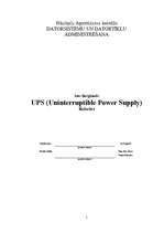 Konspekts 'Nepārtrauktās barošanas padeves sistēmas', 1.