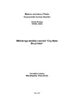Referāts 'Mārketinga darbība viesnīcā "City Hotel Bruņinieks"', 1.