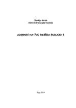Referāts 'Administratīvo tiesību subjekts', 1.