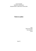 Referāts 'Faktoru analīze', 1.