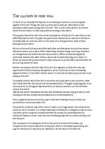 Eseja 'The Illusion of Free Will', 1.