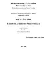 Konspekts 'Laikrindu analīze un prognozēšana', 1.