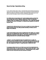Eseja 'Day at the Spa - Descriptive Writing', 1.