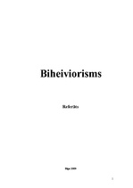 Referāts 'Biheiviorisms', 1.