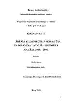 Referāts 'Ārējās tirdzniecības struktūra un dinamika Latvijā – eksporta analīze 2000.–2006', 1.