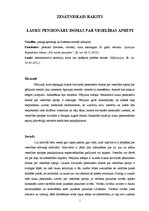 Referāts 'Lauku pensionāru domas par veselības aprūpi', 1.