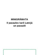 Konspekts 'MINIGRĀMATA II pasaules karš Latvijā un pasaulē', 1.