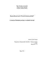 Referāts 'Politiskās partijas, to attīstība Latvijā', 1.