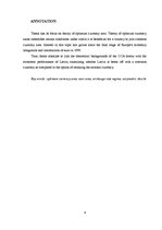 Diplomdarbs 'Latvijas izdevīguma pievienoties eiro zonai izvērtējums no optimālo valūtas zonu', 4.