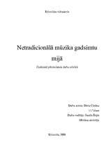 Referāts 'Netradicionālā mūzika gadsimtu mijā', 1.