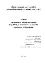 Referāts 'Debesskrāpju būvniecība Latvijas Republikā, tā izaicinājumi un tiesiskā regulēju', 1.