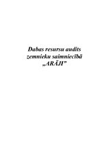 Referāts 'Dabas resursu audits zemnieku saimniecībā "Arāji"', 1.
