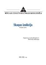 Referāts 'Skaņas izolācija', 1.
