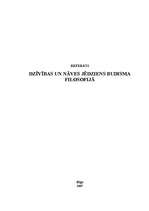 Referāts 'Dzīvības un nāves jēga budisma filosofijā', 1.