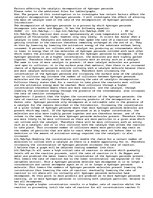 Eseja 'The catalytic decomposition of Hydrogen peroxide', 1.