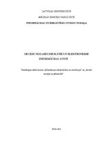 Referāts 'Muzeju nozares drukātie un elektroniskie informācijas avoti', 1.