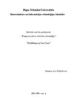 Referāts 'Programmatūras attīstības tehnoloģija - problēmas ar Use Case', 1.