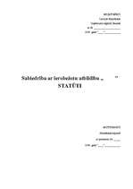 Paraugs 'SIA statūti', 1.